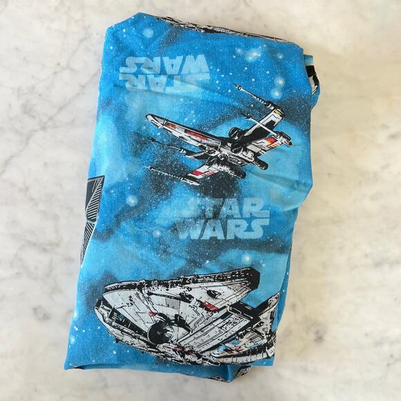 Vintage Y2K Star Wars Millennium Falcon Print Twin Fitted Sheet - Picture 1 of 8